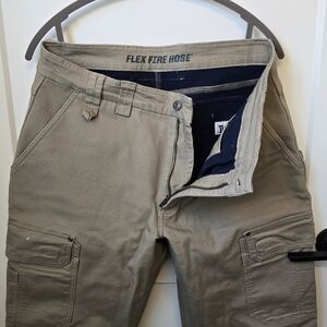 Men's Fire Hose Fleece-Lined Relaxed Fit Pants 36x32 Tan